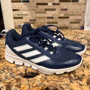 Adidas Dark Blue and White Athletic Shoes